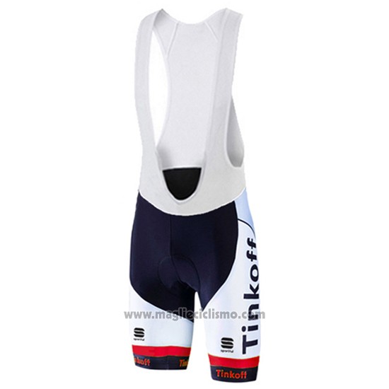 2016 Abbigliamento Ciclismo Tinkoff Rosso e Bianco Manica Corta e Salopette